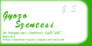 gyozo szentesi business card